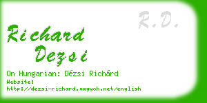 richard dezsi business card